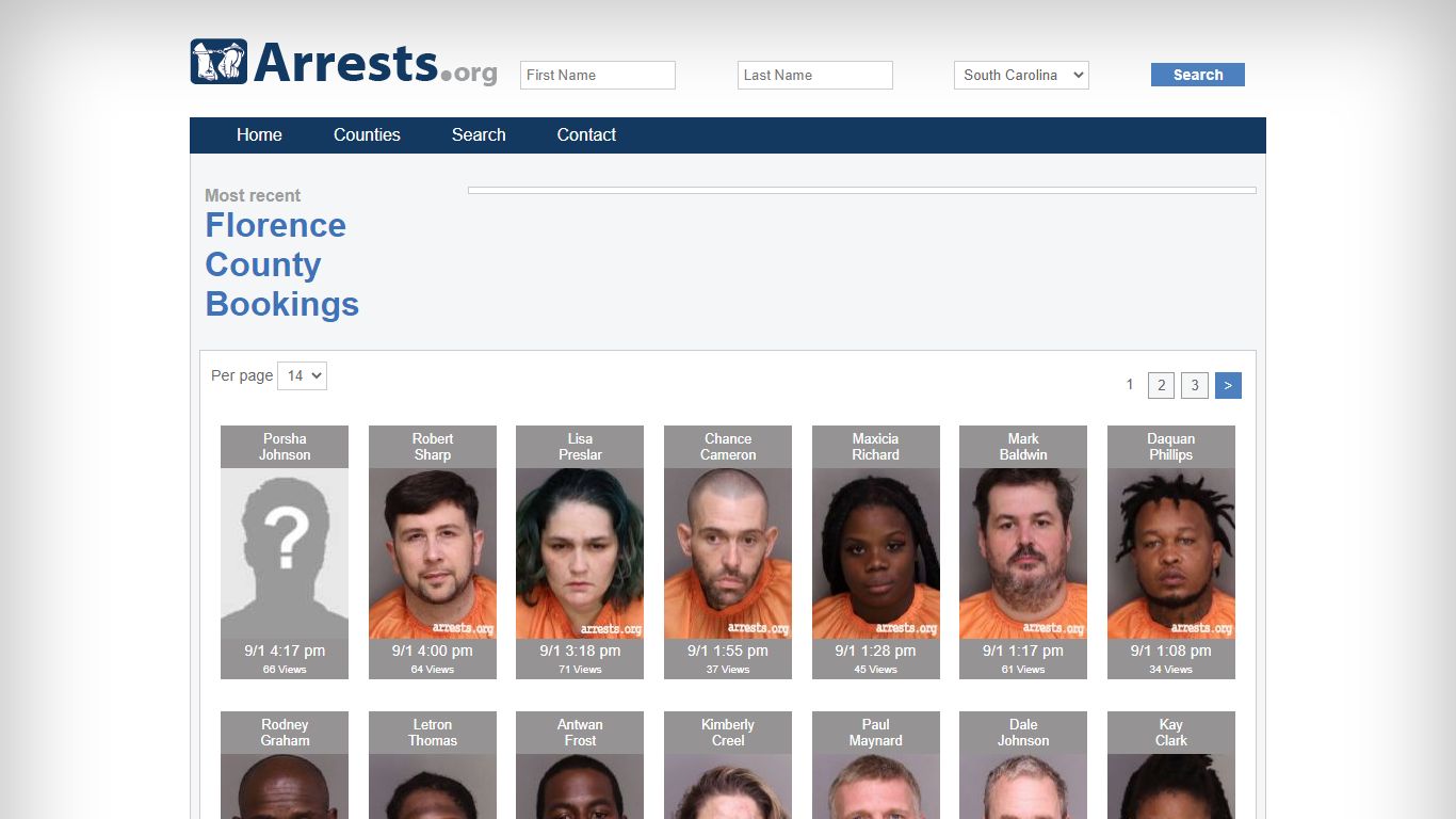 Florence County Arrests and Inmate Search