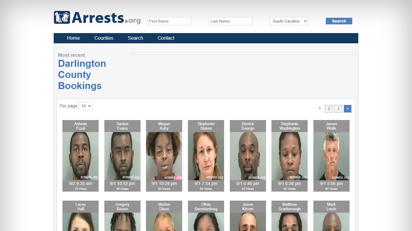 Darlington County Arrests and Inmate Search